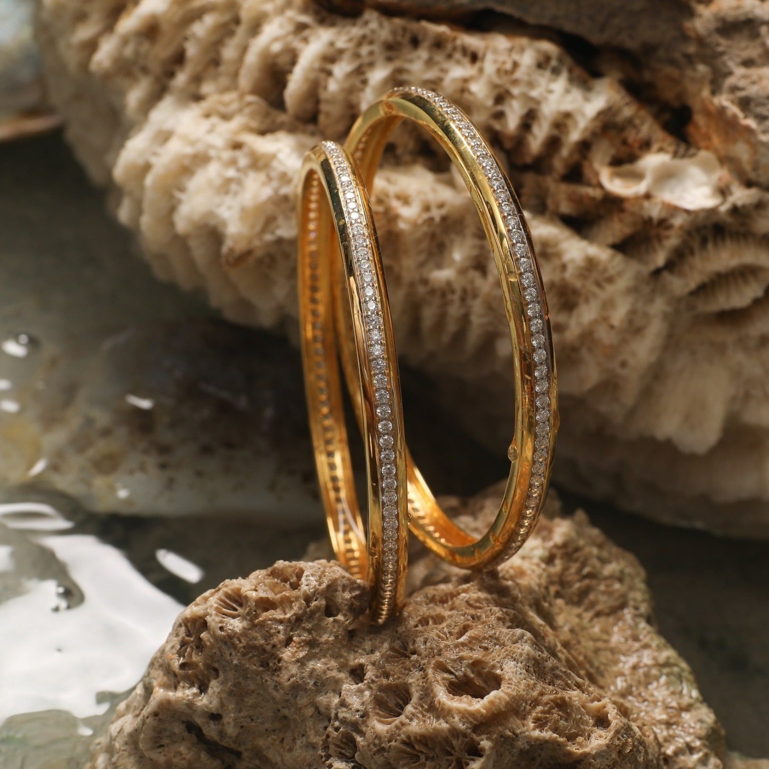 Amelia Delicate CZ Silver Bangles