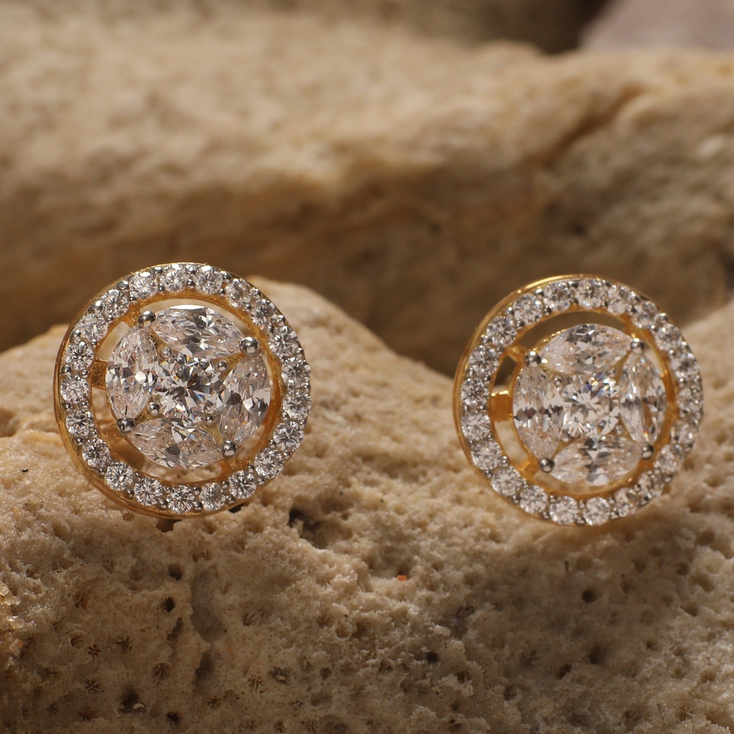 Lena CZ Moonlight Silver Studs