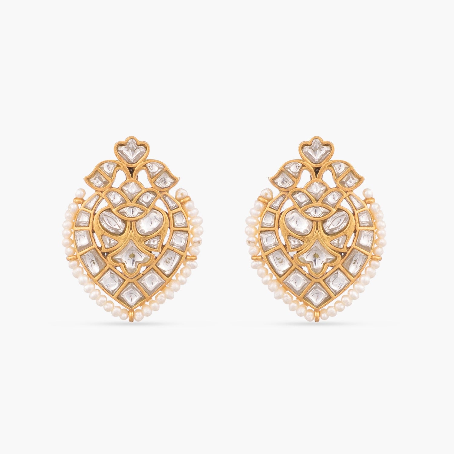 Roha Jadau Silver Earrings