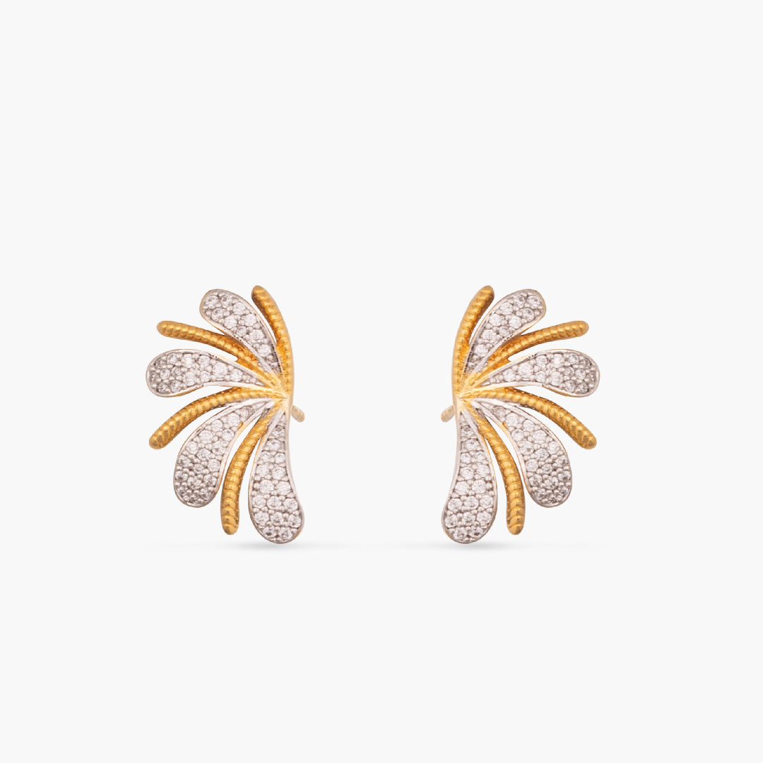 Bloom Classic CZ Delicate Silver Stud Earrings