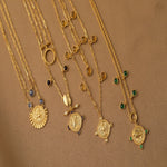 Necklaces Citrine Scorpio Zodiac Layered Gold Plated Silver Necklace