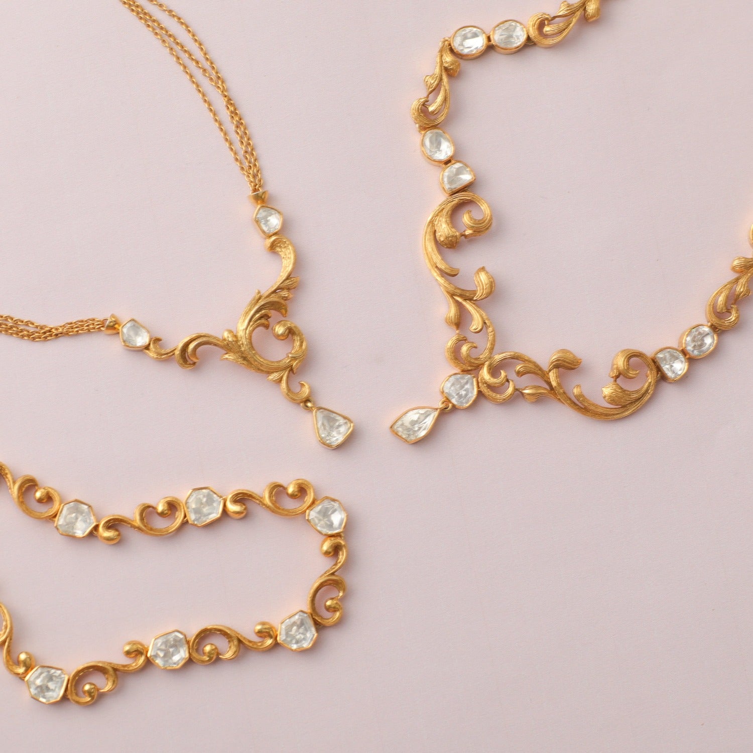 Necklaces Baroque Moissanite Silver Grand Necklace