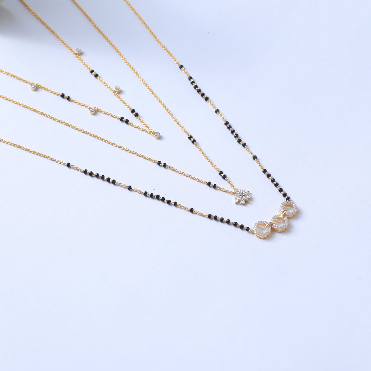 Elegant Charm CZ Silver Mangalsutra