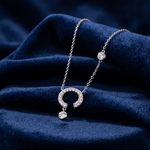 Lilah Delicate CZ Horseshoe Silver Pendant