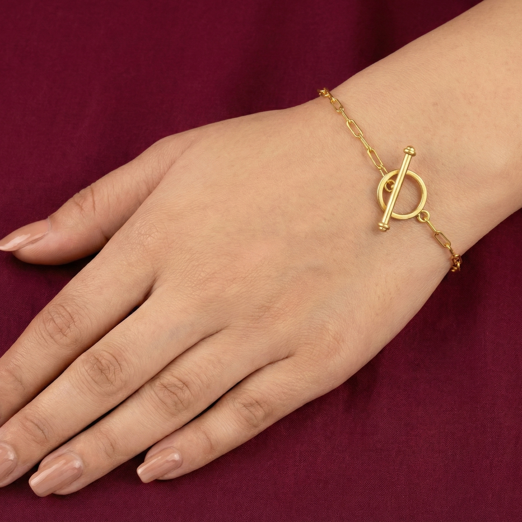 Bracelet T Bar Toggle Link Silver Bracelet