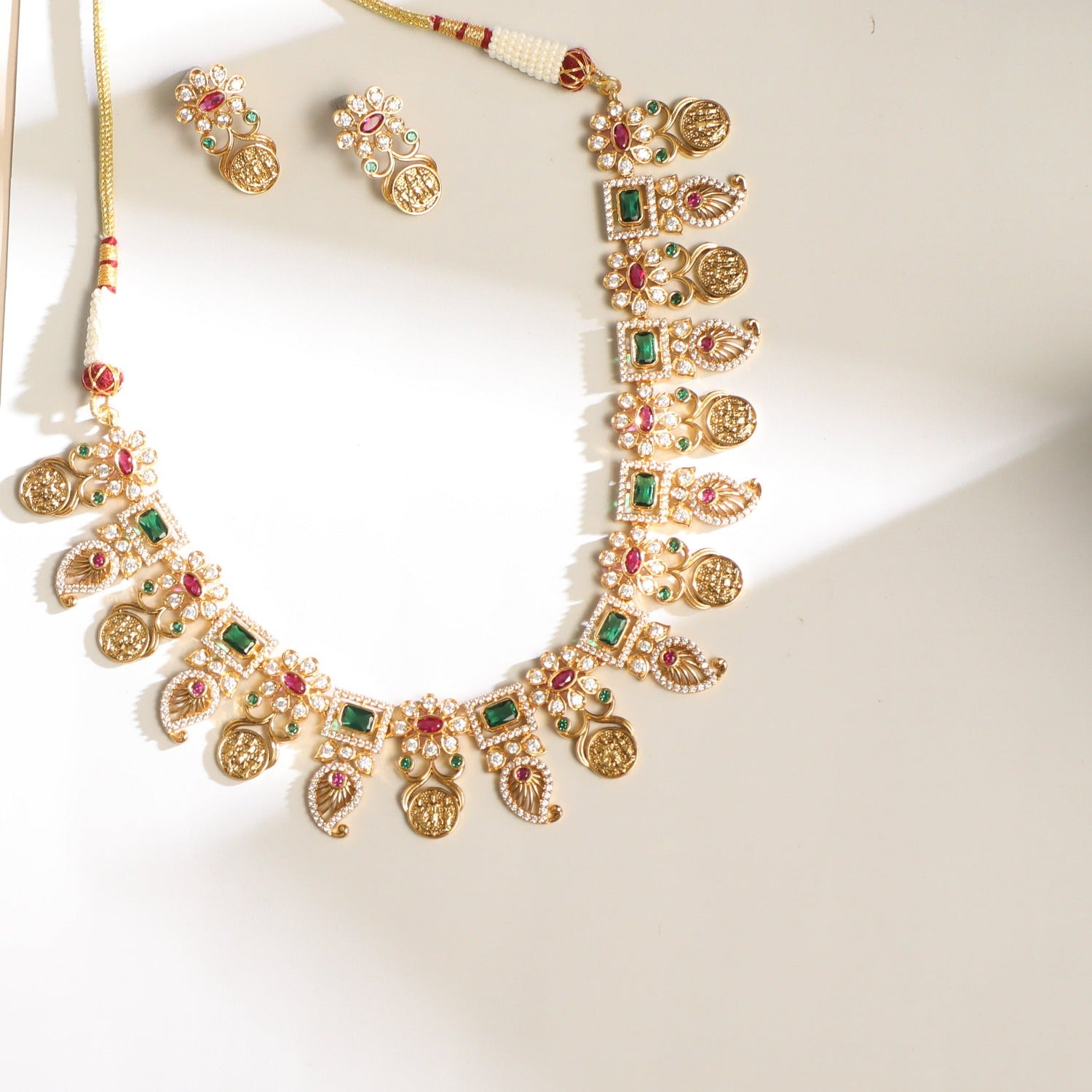 Necklaces Ram Parivaar Kempu Necklace Set