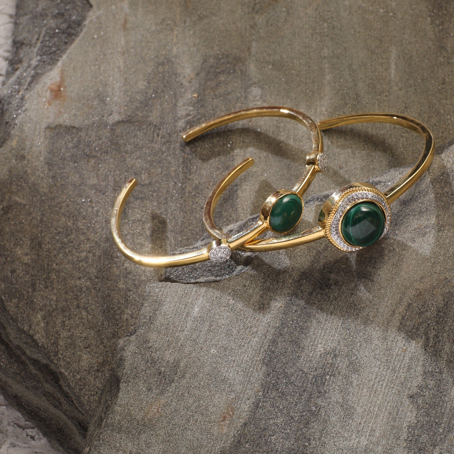 Malachite Classic Silver Cuff Bracelet