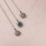 Pendants Minimal Floral Moissanite Silver Pendant