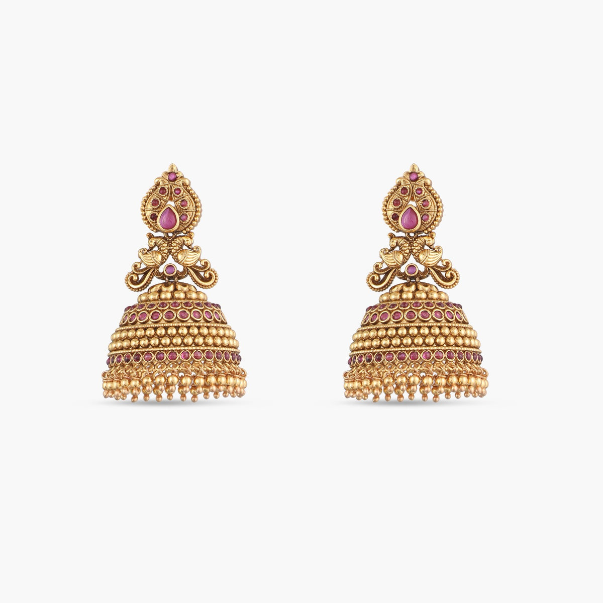 Garima Antique Silver Jhumka Earrings