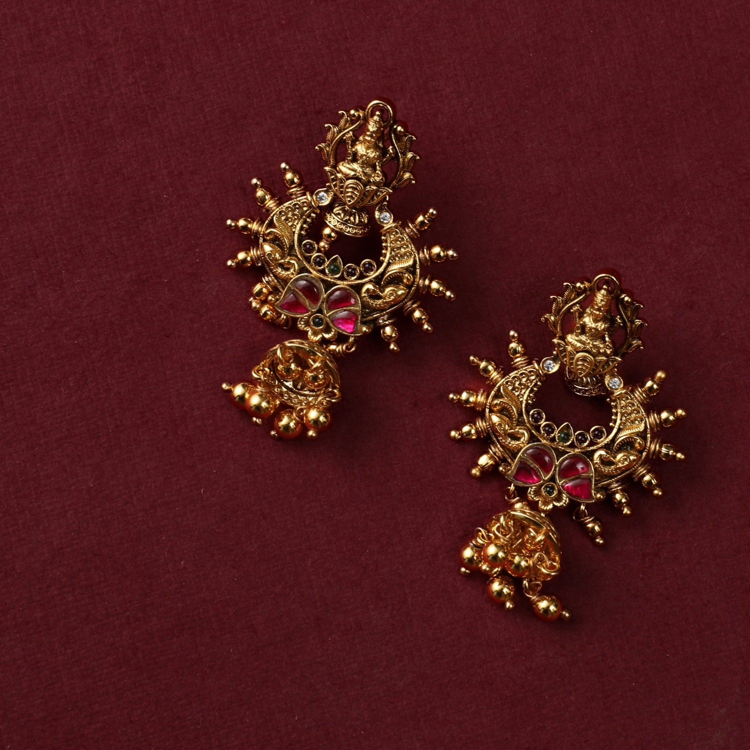 Chakrika Temple Silver Earrings