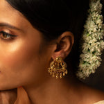 Earrings Bhagya Temple Silver Chandbali Earrings