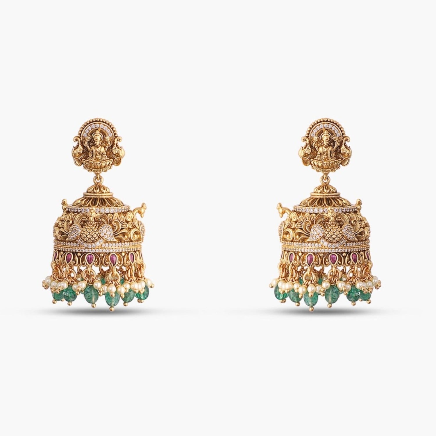 Revati Antique Silver Jhumka Earrings