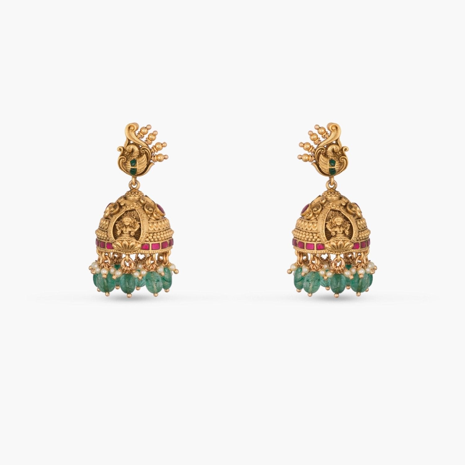 Earrings Shloka Antique silver Jhumkas