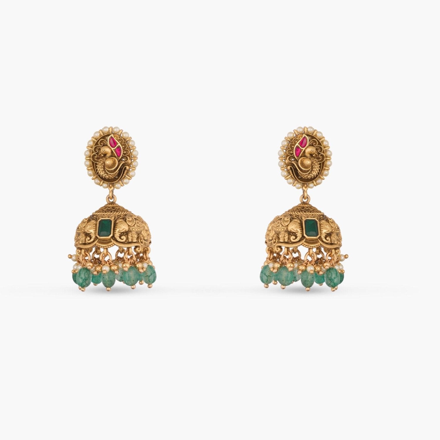 Earrings Amala Antique Silver Jhumkas