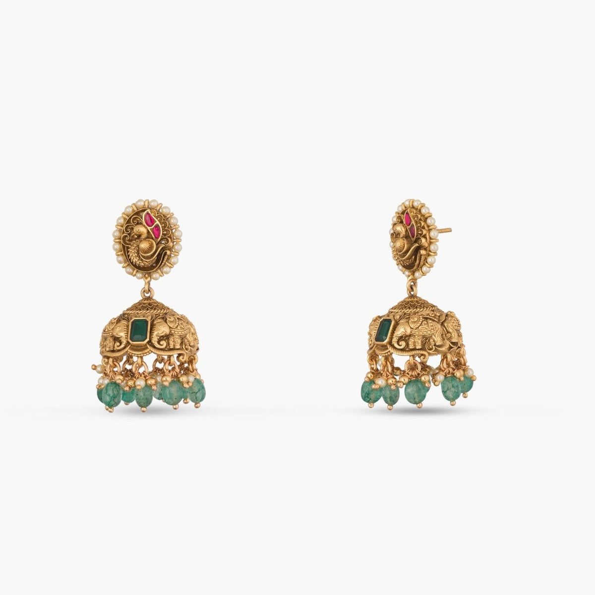 Earrings Amala Antique Silver Jhumkas