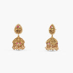 Earrings Viraaj Antique Silver Jhumkas