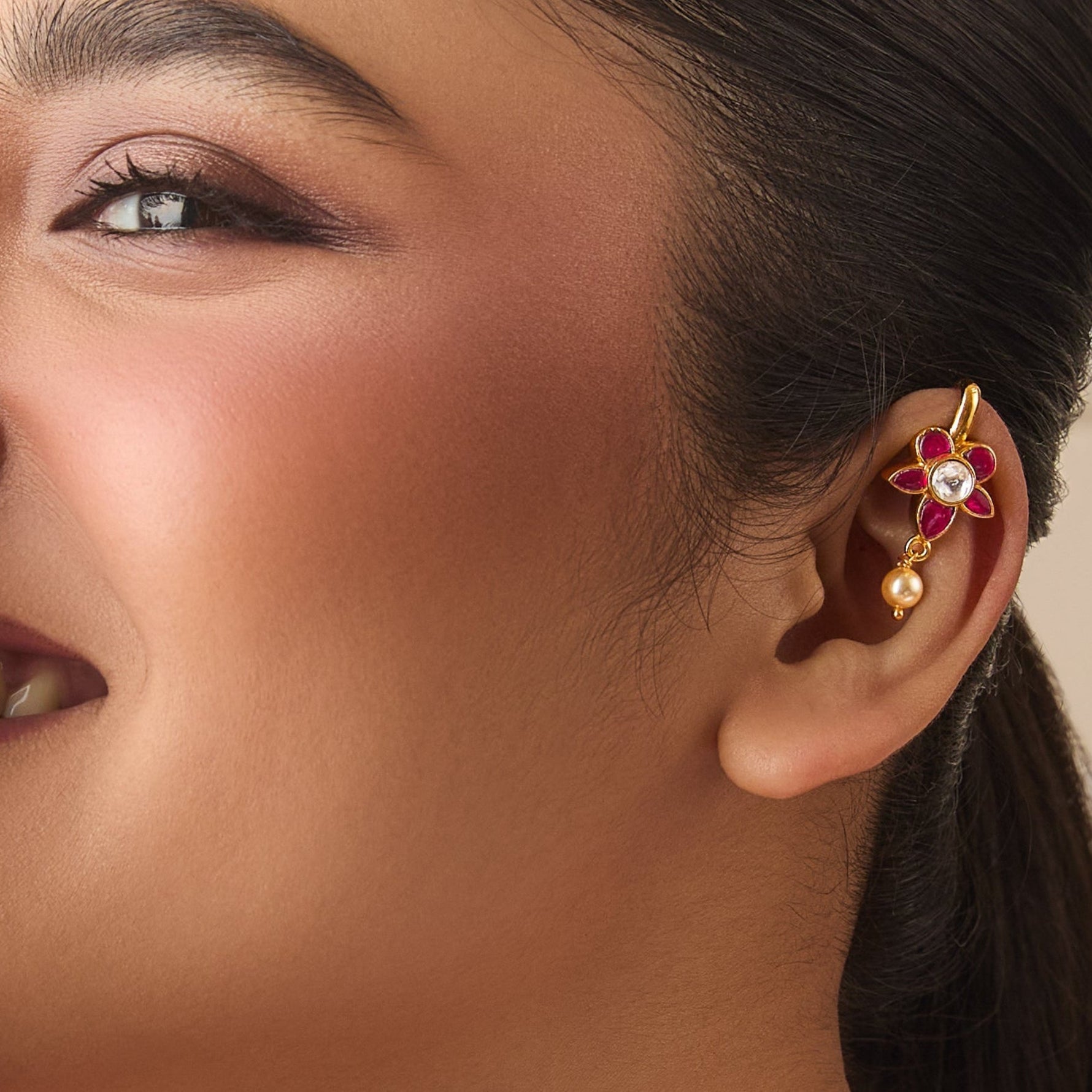 Ruhi Silver Bugadi Earrings