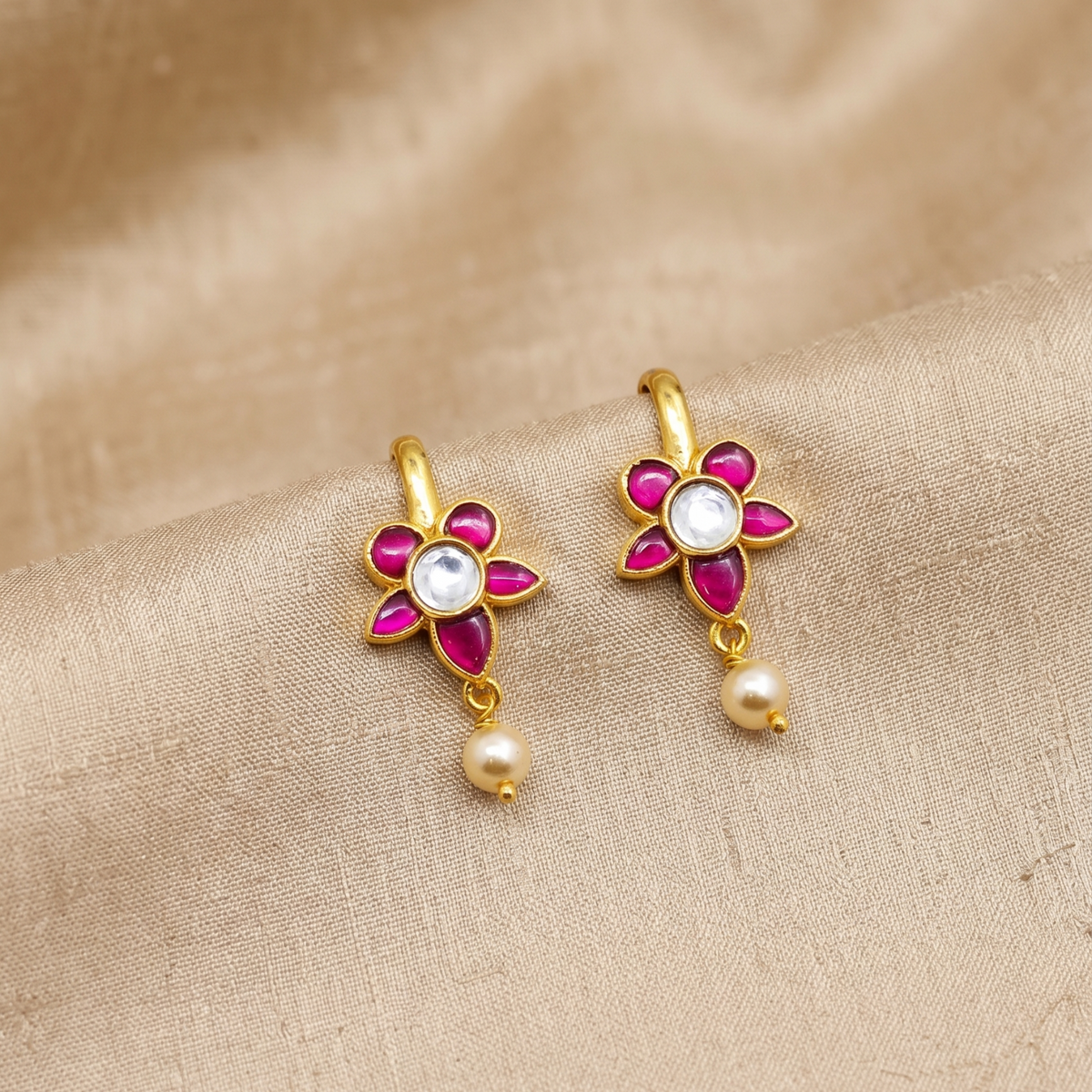Ruhi Silver Bugadi Earrings