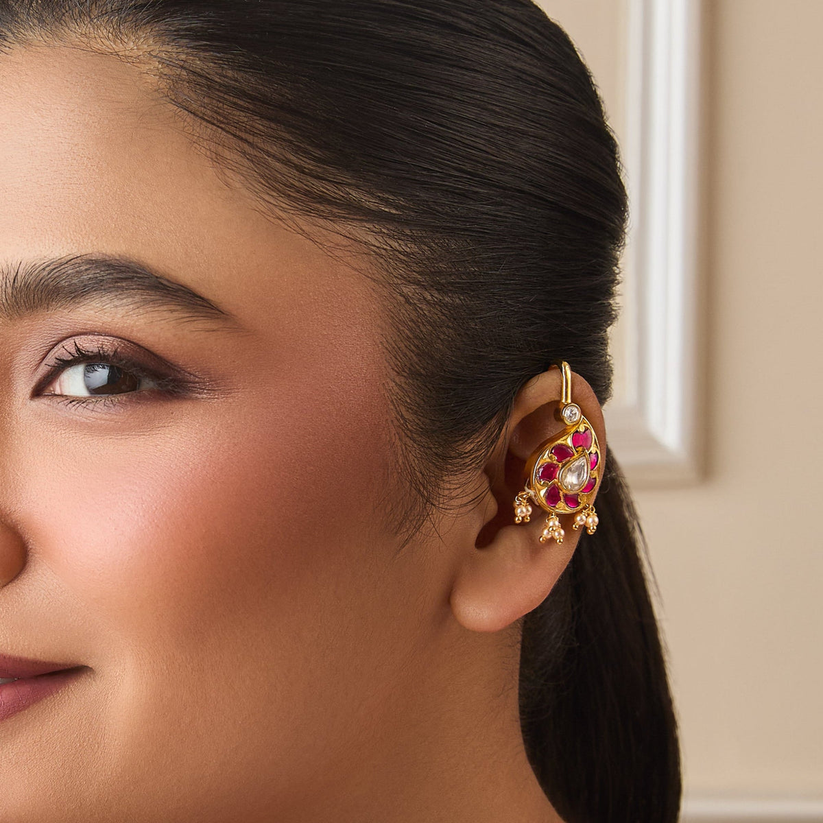 Jiya Silver Bugadi Earrings