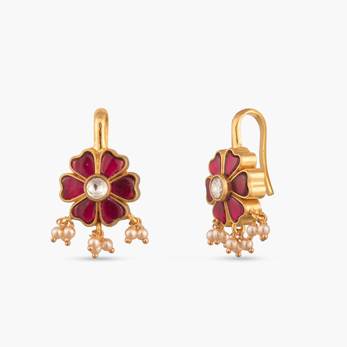 Mahi Silver Bugadi Earrings