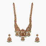 Necklace Ananta Shiv Parivar Antique Temple Silver Necklace Set