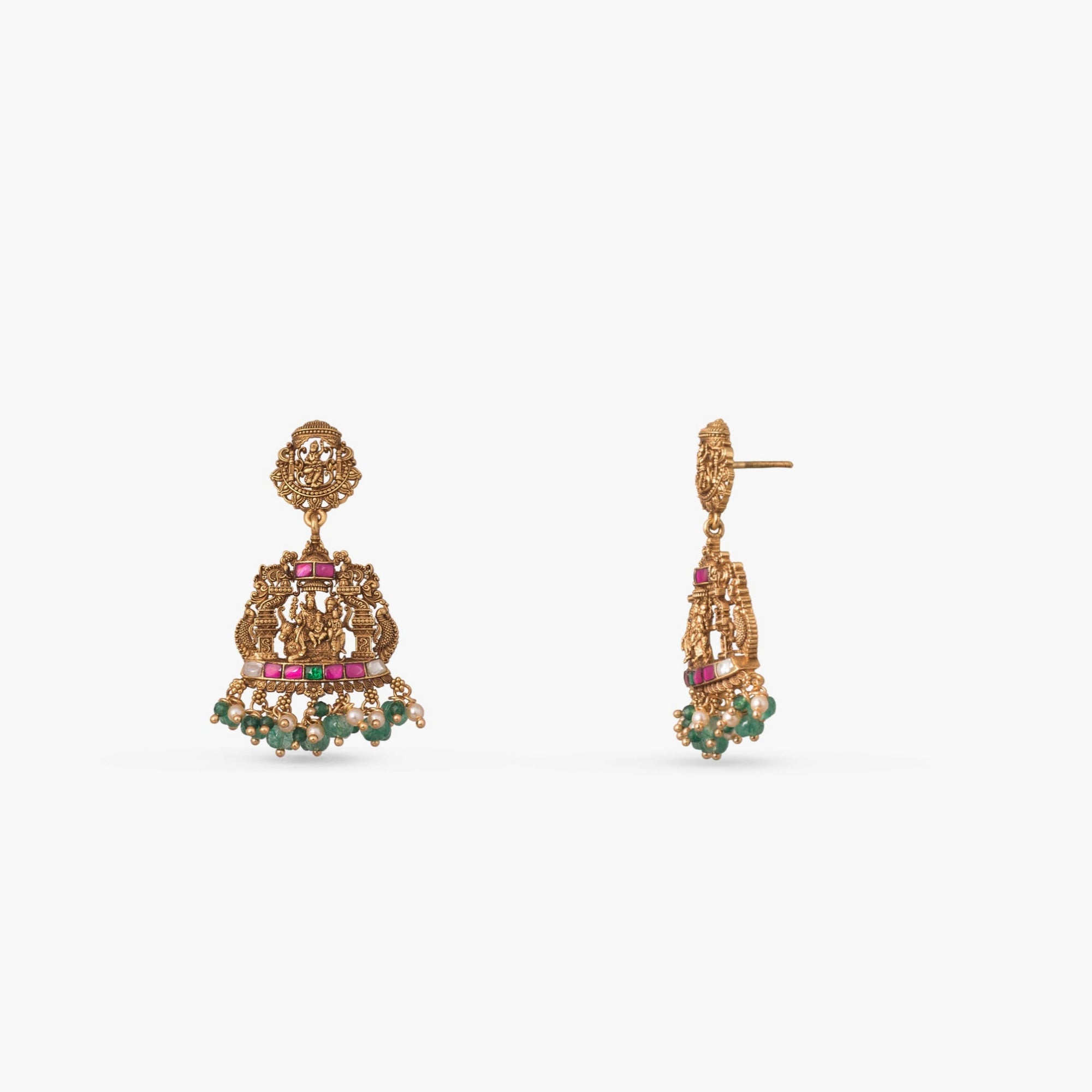 Ananta Shiv Parivar Antique Temple Silver Necklace Set
