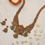 Necklace Ananta Shiv Parivar Antique Temple Silver Necklace Set
