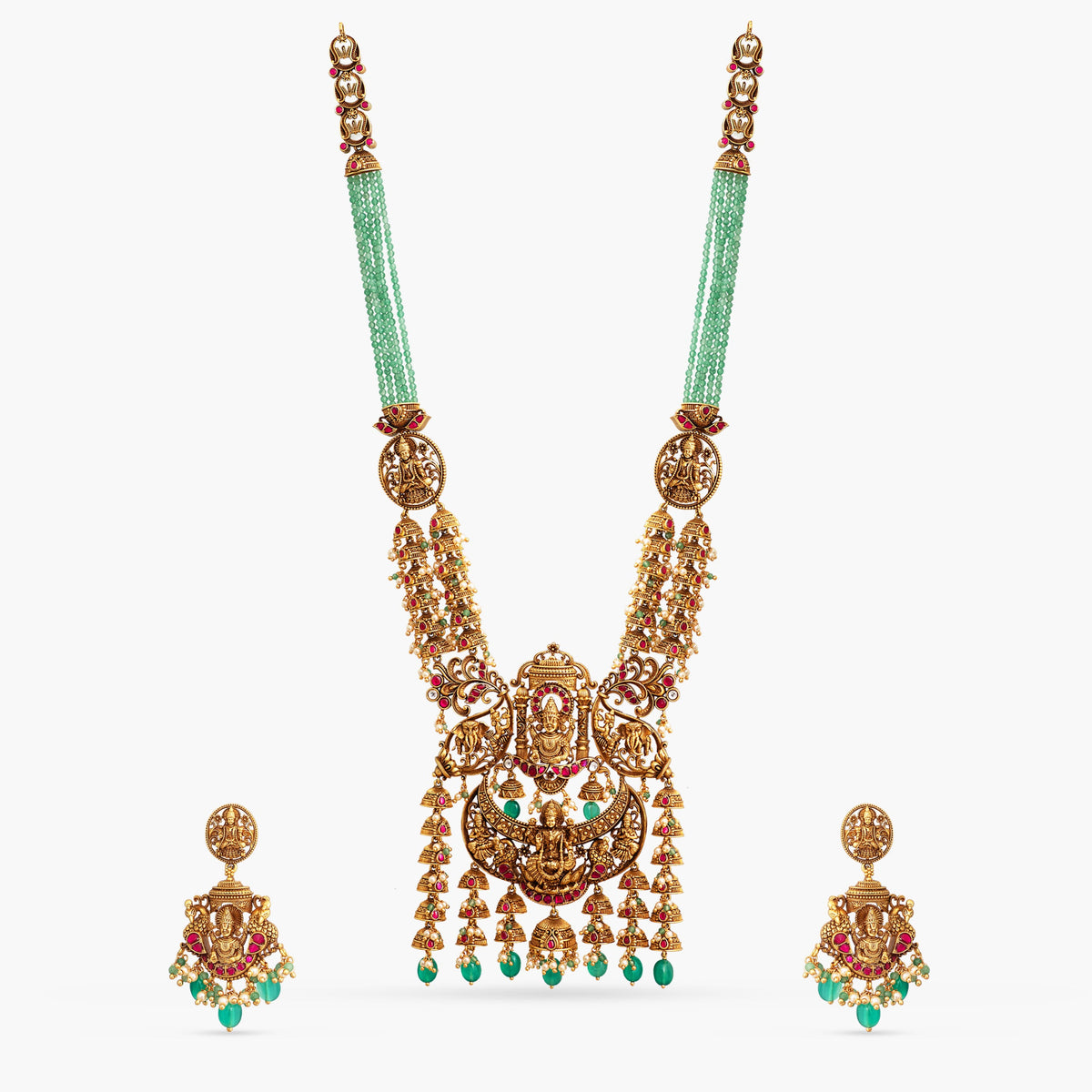 Shovana Antique Silver Necklace Set