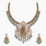 Necklaces Vrindavana Moissanite Silver Hasli Necklace Set