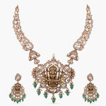 Necklaces Padmasana Moissanite Silver Hasli Necklace Set
