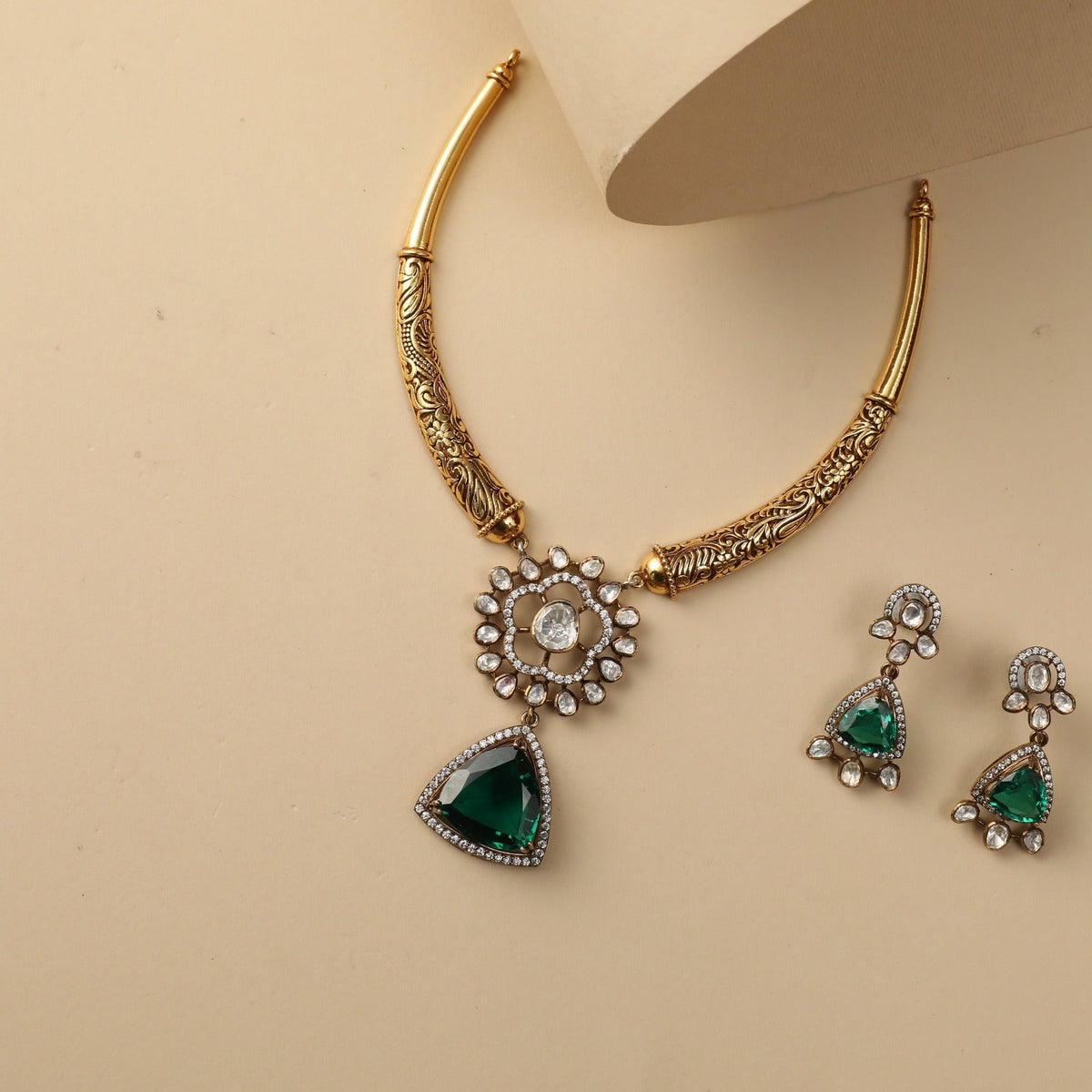 Necklaces Micita Moissanite Silver Hasli Necklace Set