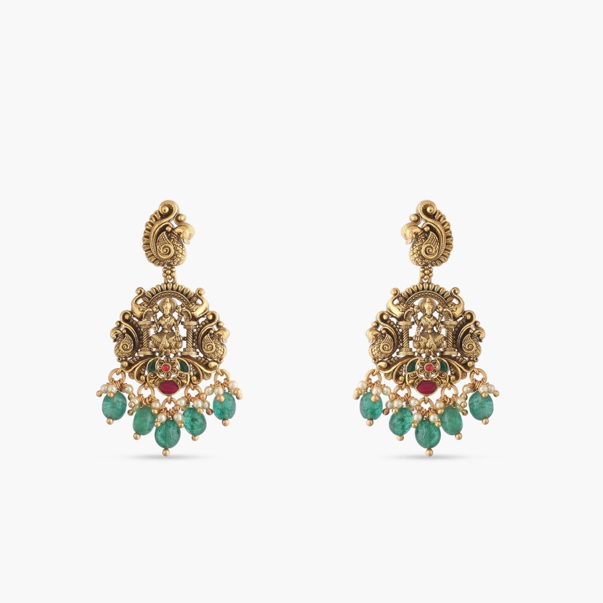 Necklaces Shree Antique Temple Necklace Set