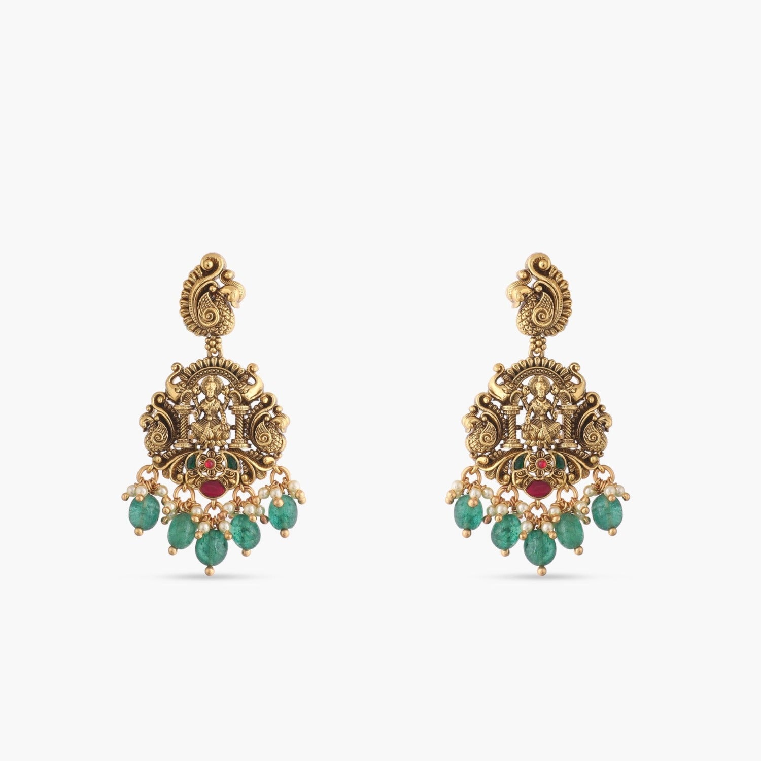 Necklaces Shree Antique Temple Necklace Set