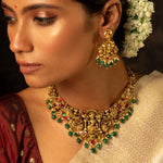 Necklaces Shree Antique Temple Necklace Set