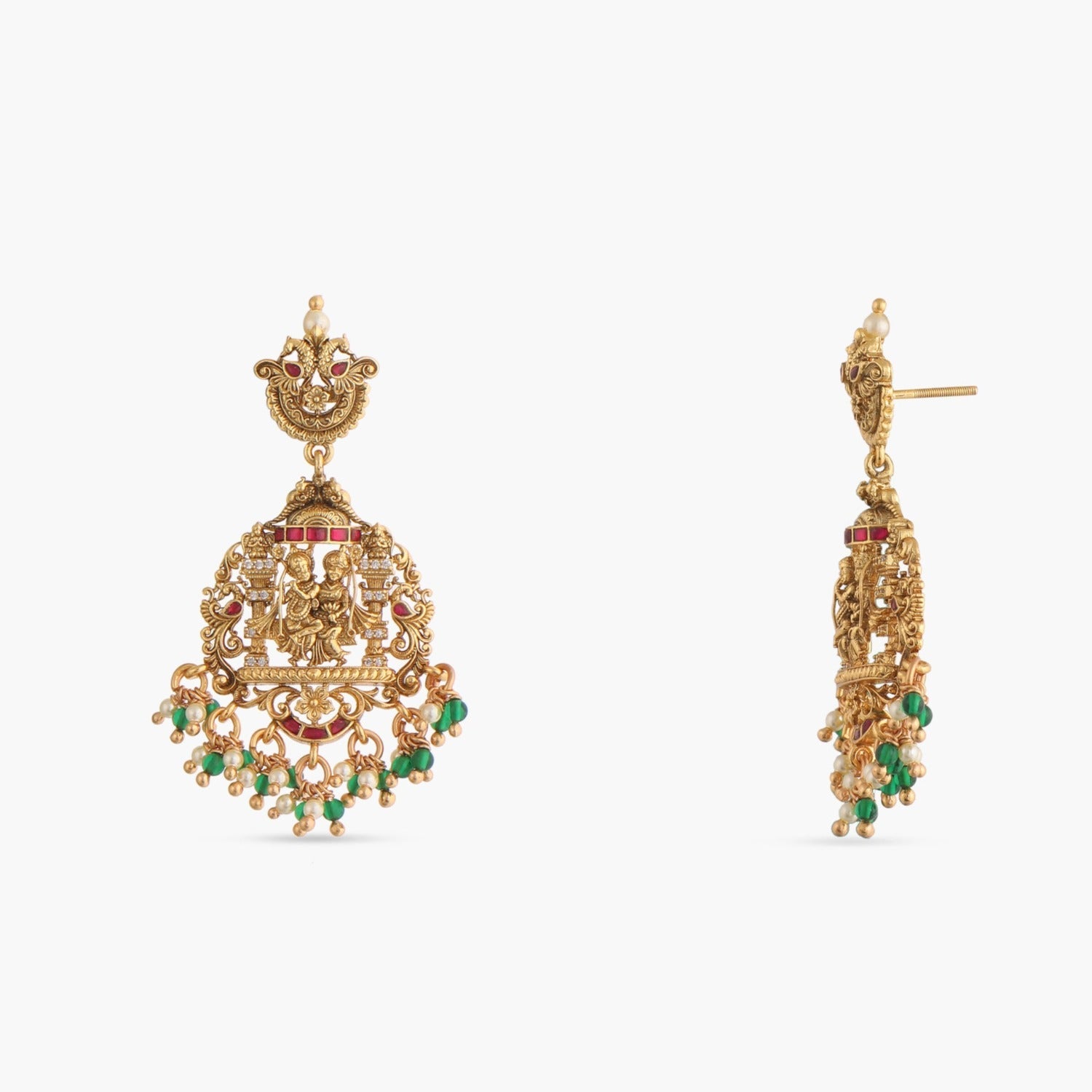 Necklaces Rani Nakshi Antique Silver Necklace Set