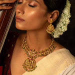 Necklaces Rani Nakshi Antique Silver Necklace Set