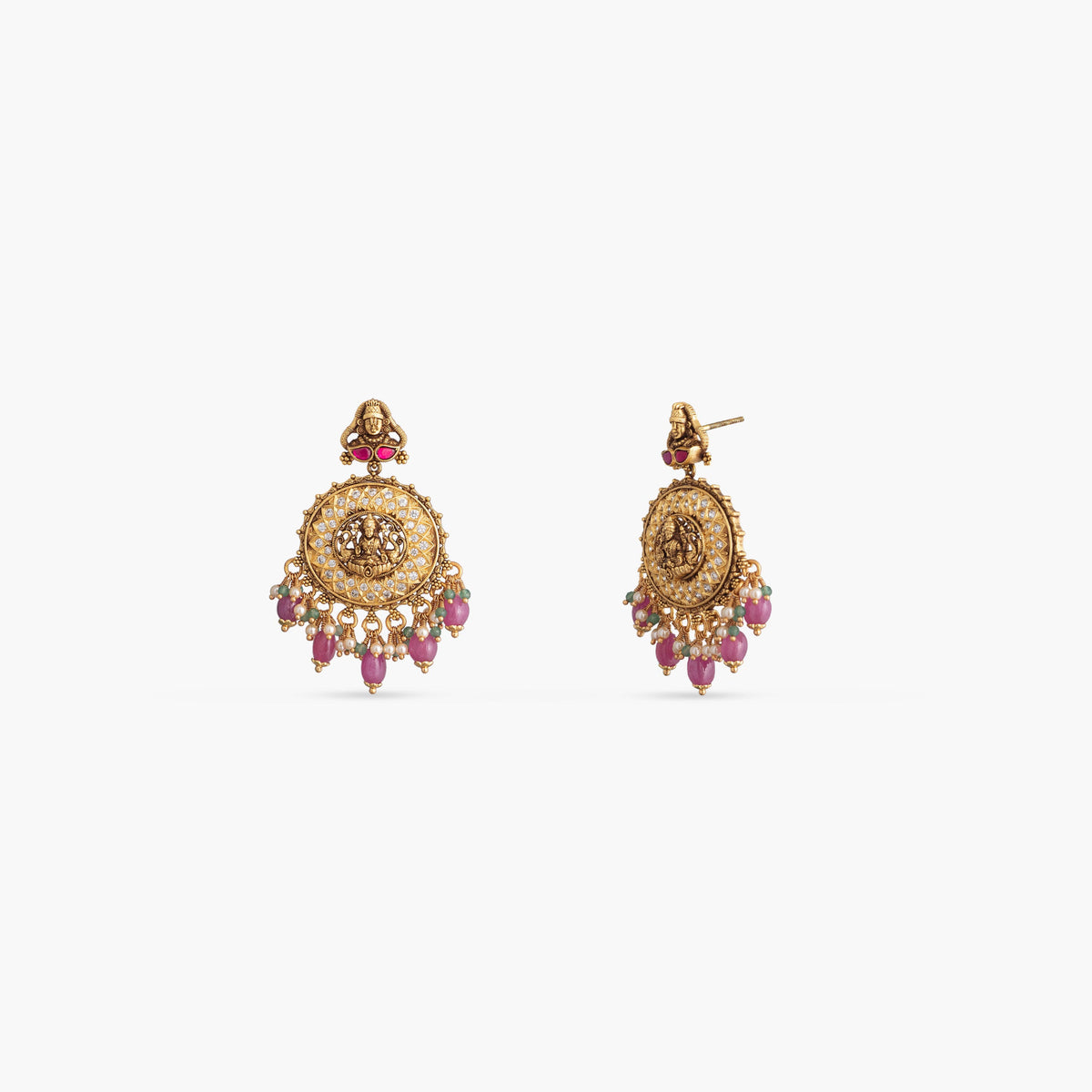 Shreeya Temple Silver Necklace Set