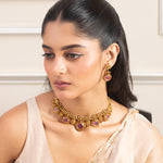 Naina Antique Silver Necklace Set