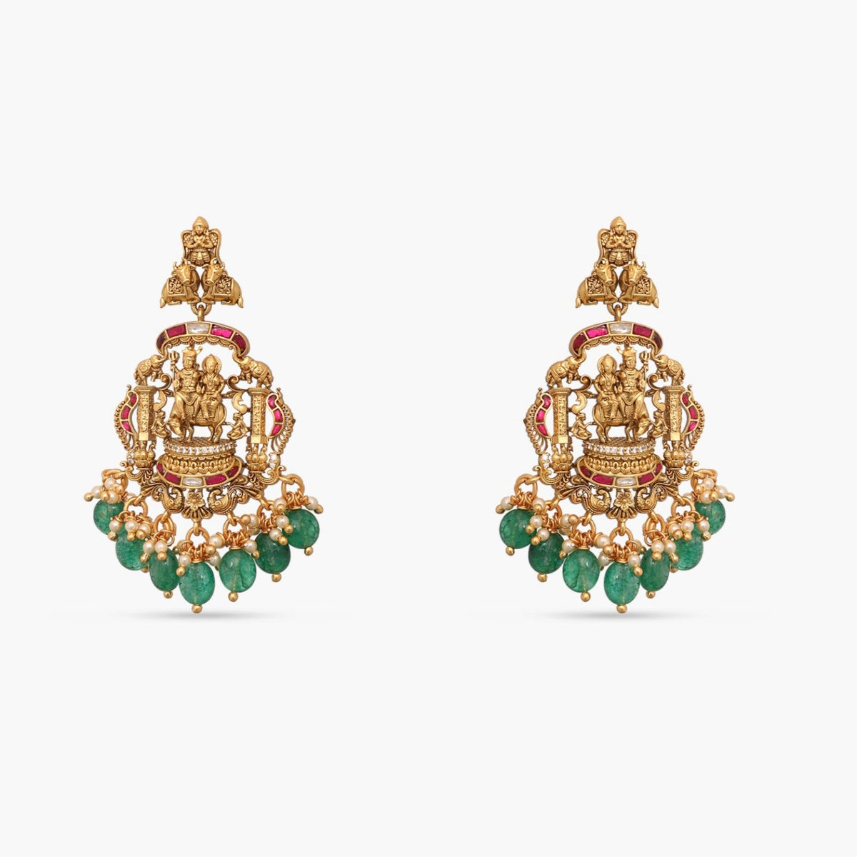 Necklace Pashupati Antique Nakshi Silver Pendant Set