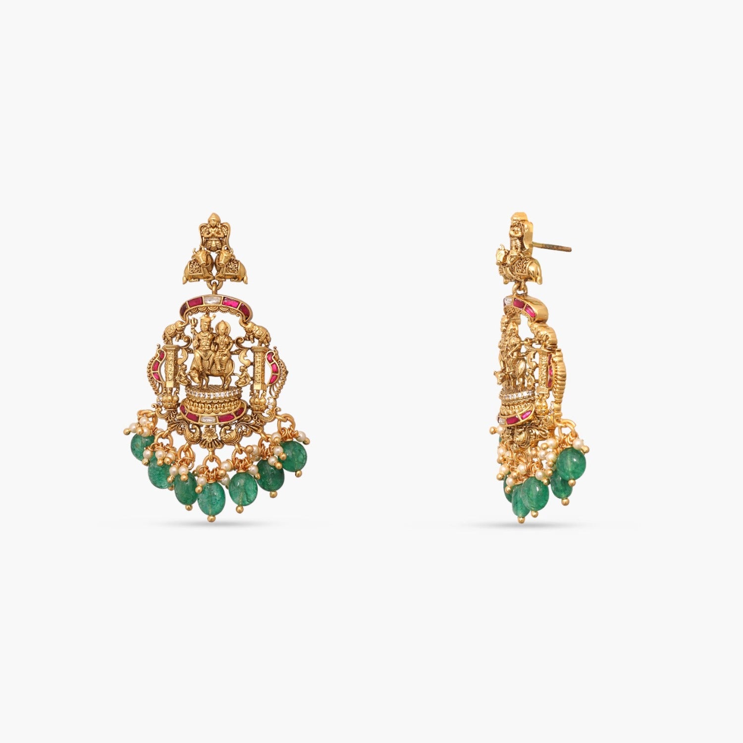 Necklace Pashupati Antique Nakshi Silver Pendant Set