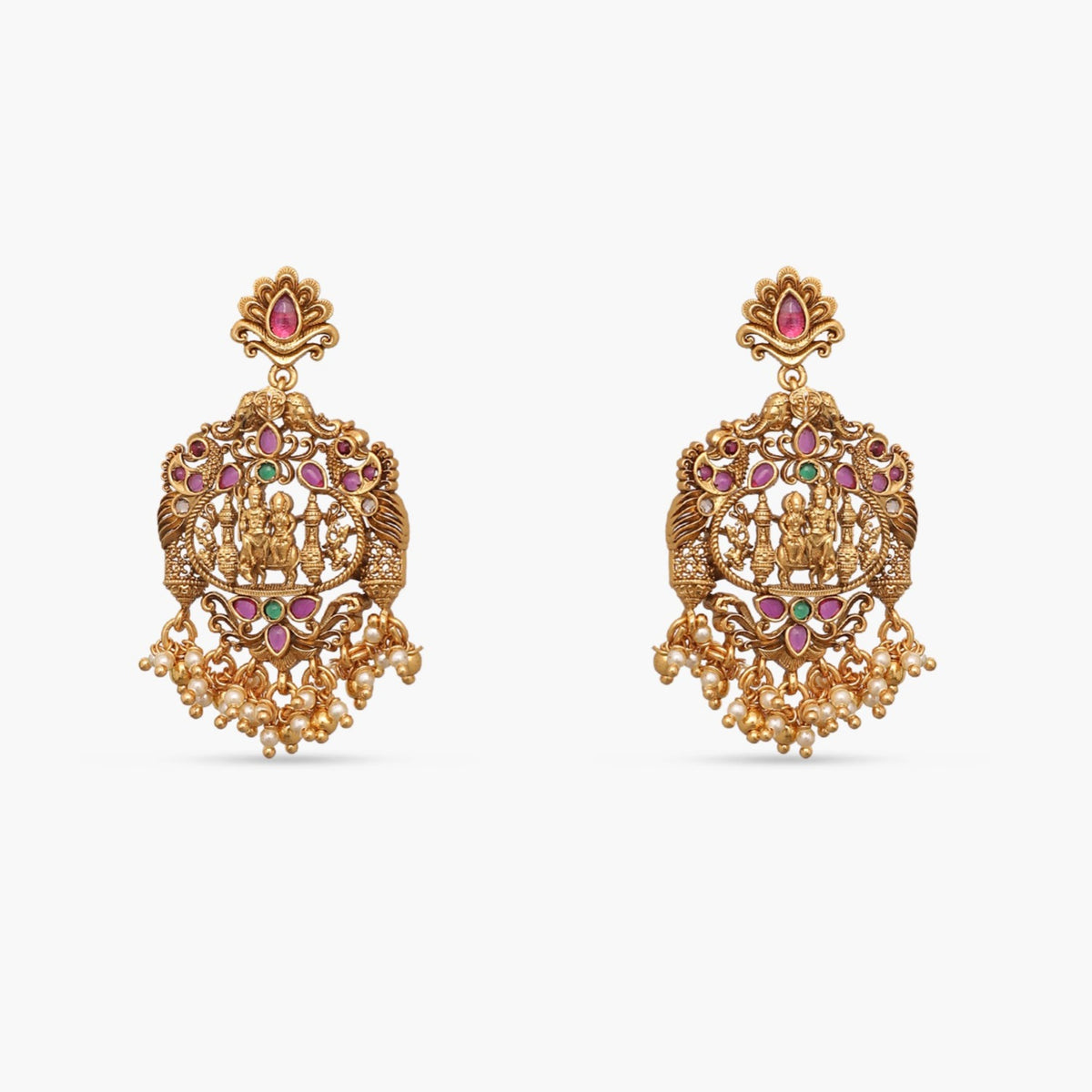 Shakti Antique Nakshi Silver Pendant Set