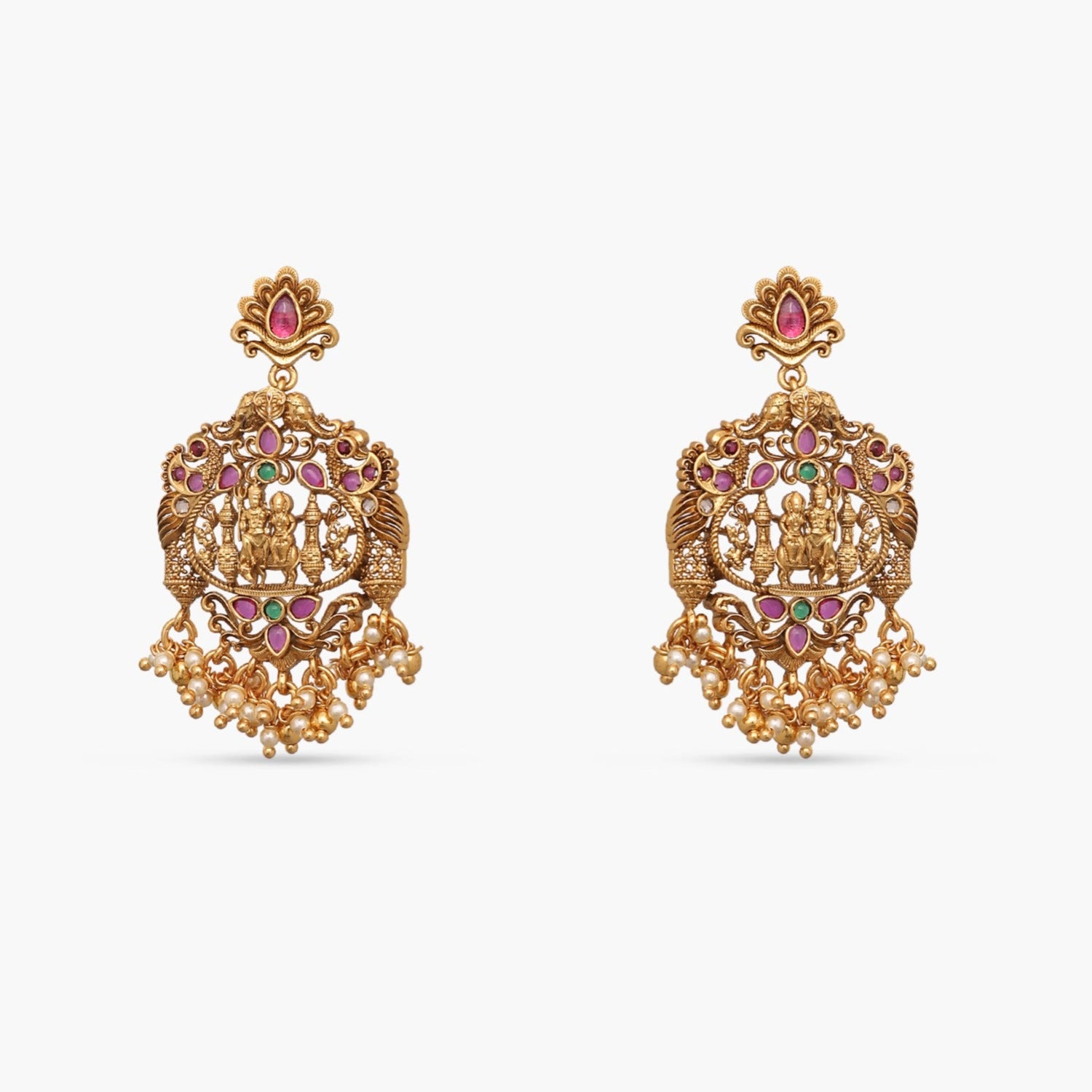 Shakti Antique Nakshi Silver Pendant Set