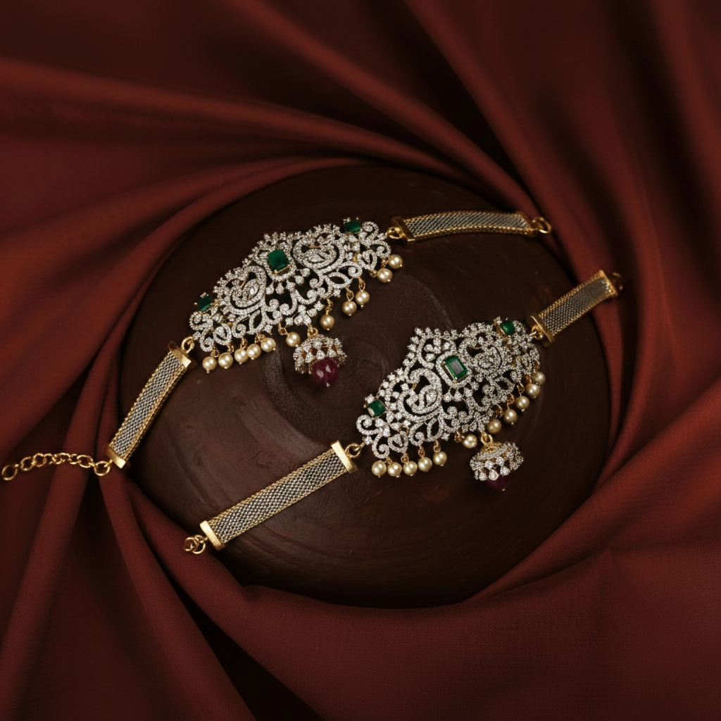 Armlet Aara CZ Silver Armlets