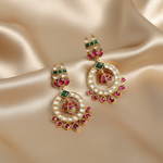 Earrings Ava Kempu Jadau Silver Chandbali Earrings