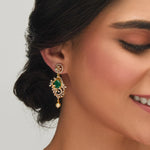 Earrings Floral CZ Silver Drop Earrings