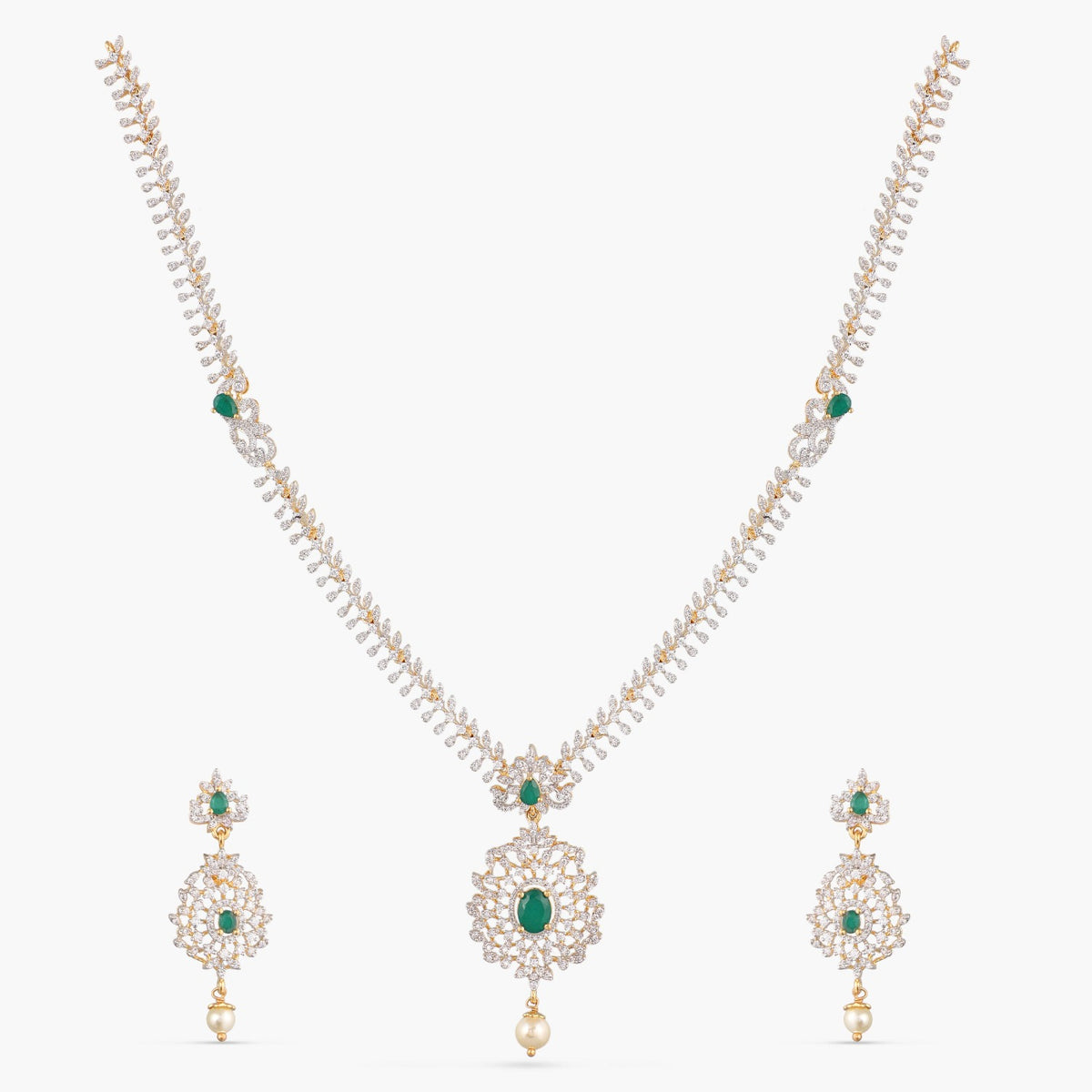 Arnit CZ Silver Necklace Set