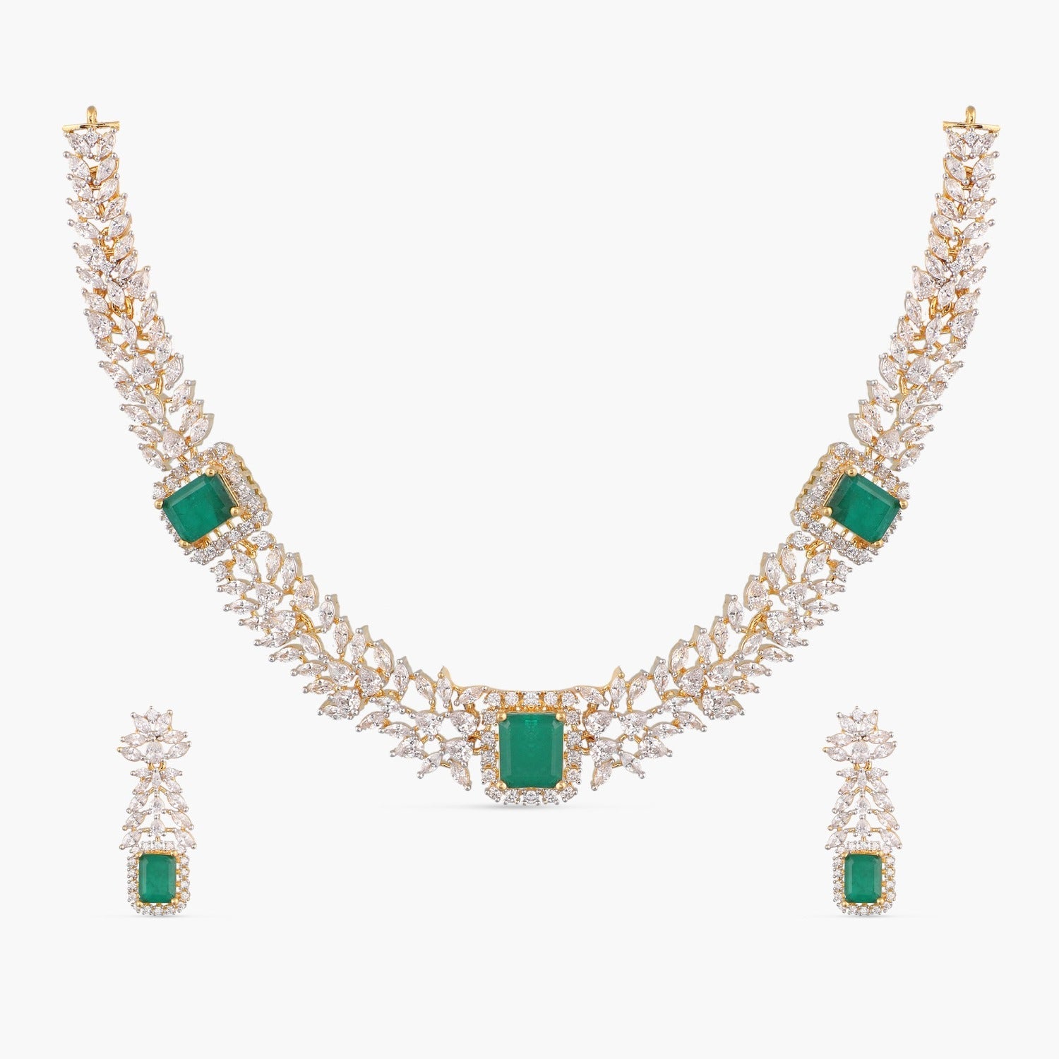 Necklaces Gloin CZ Silver Necklace Set