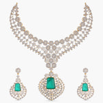 Blooming CZ Grand Silver Necklace