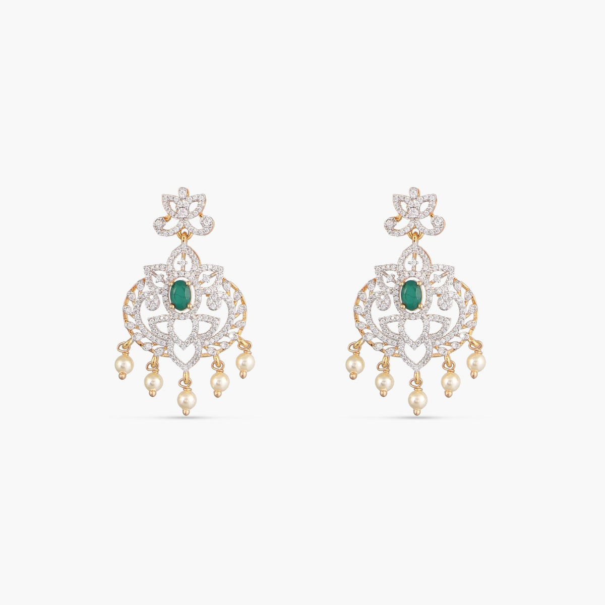 Niraj CZ Silver Necklace Set