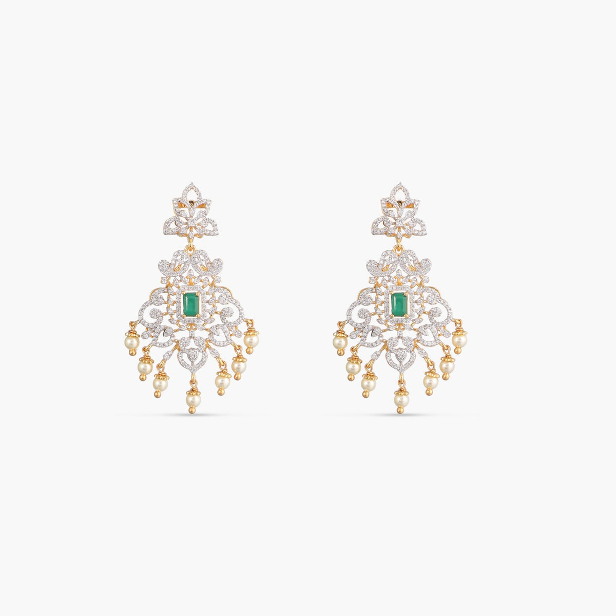 Aisha CZ Silver Necklace Set